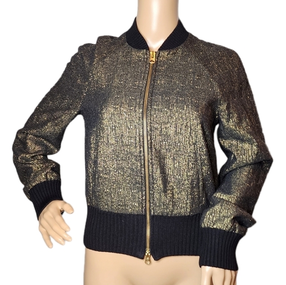 Armani Exchange wool blend gold metallic jacket - Picture 1 of 17